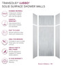 LWKX36367224-190 Lusso 36-in x 36-in x 72/24-in Glue To Wall 6-Piece Transition Shower Wall Kit, Bellanca
