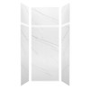 LWKX36367224-181 Lusso 36-in x 36-in x 72/24-in Glue To Wall 6-Piece Transition Shower Wall Kit, Palladio White