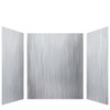 Transolid LWK606072-186 Lusso 60-in x 60-in x 72-in Glue to Wall 3-Piece Shower Wall Kit, Glacier Grey