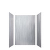 Transolid LWK483672-186 Lusso 48-in x 36-in x 72-in Glue to Wall 3-Piece Shower Wall Kit, Glacier Grey
