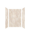 Transolid LWK483672-185 Lusso 48-in x 36-in x 72-in Glue to Wall 3-Piece Shower Wall Kit, Creme Carmel