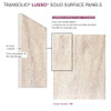 Transolid LWK483672-185 Lusso 48-in x 36-in x 72-in Glue to Wall 3-Piece Shower Wall Kit, Creme Carmel