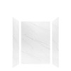 Transolid LWK483672-181 Lusso 48-in x 36-in x 72-in Glue to Wall 3-Piece Shower Wall Kit, Palladio White