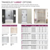 Transolid LWK363672-190 Lusso 36-in x 36-in x 72-in Glue to Wall 3-Piece Shower Wall Kit, Bellanca