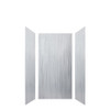 Transolid LWK363672-186 Lusso 36-in x 36-in x 72-in Glue to Wall 3-Piece Shower Wall Kit, Glacier Grey