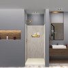 Transolid LWK363672-185 Lusso 36-in x 36-in x 72-in Glue to Wall 3-Piece Shower Wall Kit, Creme Carmel