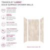 LWK363672-185 Lusso 36-in x 36-in x 72-in Glue to Wall 3-Piece Shower Wall Kit, Creme Carmel
