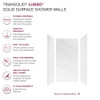 Transolid LWK363672-181 Lusso 36-in x 36-in x 72-in Glue to Wall 3-Piece Shower Wall Kit, Palladio White