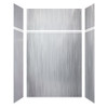 Transolid LWKX60367224-186 Lusso 60-in x 36-in x 72/24-in Glue To Wall 6-Piece Transition Shower Wall Kit, Glacier Grey