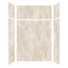 Transolid LWKX60367224-185 Lusso 60-in x 36-in x 72/24-in Glue To Wall 6-Piece Transition Shower Wall Kit, Creme Carmel
