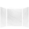 Transolid LWK606072-181 Lusso 60-in x 60-in x 72-in Glue to Wall 3-Piece Shower Wall Kit, Palladio White