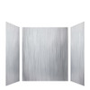 Transolid LWK604872-186 Lusso 60-in x 48-in x 72-in Glue to Wall 3-Piece Shower Wall Kit, Glacier Grey