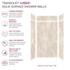 Transolid LWKX48368412-185 Lusso 48-in x 36-in x 84/12-in Glue To Wall 6-Piece Transition Shower Wall Kit, Creme Carmel