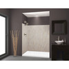 Transolid LWK603672-185 Lusso 60-in x 36-in x 72-in Glue to Wall 3-Piece Shower Wall Kit, Creme Carmel