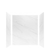 Transolid LWK603672-181 Lusso 60-in x 36-in x 72-in Glue to Wall 3-Piece Shower Wall Kit, Palladio White