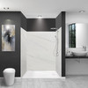 Transolid LWK603672-181 Lusso 60-in x 36-in x 72-in Glue to Wall 3-Piece Shower Wall Kit, Palladio White