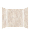 Transolid LWK604872-185 Lusso 60-in x 48-in x 72-in Glue to Wall 3-Piece Shower Wall Kit, Creme Carmel