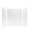 LWK604872-181 Lusso 60-in x 48-in x 72-in Glue to Wall 3-Piece Shower Wall Kit, Palladio White