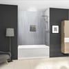 Transolid LWK603672-186 Lusso 60-in x 36-in x 72-in Glue to Wall 3-Piece Shower Wall Kit, Glacier Grey