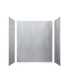 Transolid LWK603672-186 Lusso 60-in x 36-in x 72-in Glue to Wall 3-Piece Shower Wall Kit, Glacier Grey