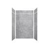 PPWKX60368412-59 Prodigy Plus 60-in x 36-in x 84/12-in Shower Wall Kit, Ashy Grey (8-in x 16-in Horizontal Tile Pattern with Stone Color)