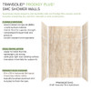 PPWKX60367224-62 Prodigy Plus 60-in x 36-in x 72/24-in Shower Wall Kit, Aztec (8-in x 16-in Horizontal Tile Pattern with Stone Color)