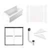 KTAE6036R-31MB 60-in x 36-in x 92-in 6-Piece Glue-on Expressions Shower/Tub Kit with Door and Accessories, White/Matte Black