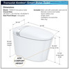 TASB-01 Azalea 1-Piece 1.45/1.08 GPF Dual Flush Elongated Smart Bidet Toilet With Sensor, White