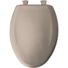 Plastic Elongated Slow-Close Toilet Seat in Fawn Beige Plastic Elongated Slow-Close Toilet Seat in Fawn Beige