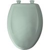 Plastic Elongated Slow-Close Toilet Seat in Seafoam Plastic Elongated Slow-Close Toilet Seat in Seafoam