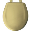 Plastic Round Slow-Close Toilet Seat in Harvest Gold Plastic Round Slow-Close Toilet Seat in Harvest Gold
