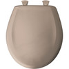 Plastic Round Slow-Close Toilet Seat in Fawn Beige Plastic Round Slow-Close Toilet Seat in Fawn Beige