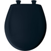 Plastic Round Slow-Close Toilet Seat in Navy Plastic Round Slow-Close Toilet Seat in Navy