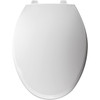 Bemis Hospitality 7600T 000 Plastic Elongated Toilet Seat in White Bemis Hospitality 7600T 000 Plastic Elongated Toilet Seat in White