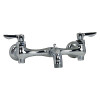 Exposed Yoke Wall Mount Service Sink Faucet with Vandal - Resistant Handles and 3" Spout in Chrome