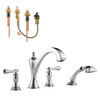 Roman Tub Trim Kit With Handles and Hand Shower in Polished Chrome