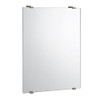 22in x 30in Minimalist Flat Edge Wall Mounted Mirror in Satin Nickel 22in x 30in Minimalist Flat Edge Wall Mounted Mirror in Satin Nickel