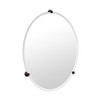 Large Oval Mirror in Brushed Bronze Large Oval Mirror in Brushed Bronze