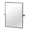 Wall Mounted Framed Rectangle Mirror in Satin Nickel Wall Mounted Framed Rectangle Mirror in Satin Nickel