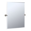 Max Large Rectangular Tilting Wall Mirror in Satin Nickel Max Large Rectangular Tilting Wall Mirror in Satin Nickel