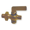1/8-in Brass Air Cock, Spring Bottom Type, MNPT Hexagon Shoulder x MNPT Connection Type 1/8-in Brass Air Cock, Spring Bottom Type, MNPT Hexagon Shoulder x MNPT Connection Type