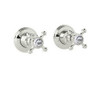 Pair of 3/4in Concealed Wall Valves in Polished Nickel