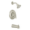 Moen T2133BN Bath and Shower Faucet with Posi-Temp Pressure Balanced Trim in Brushed Nickel