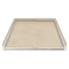 39.5 x 37.75 Solid Surface Barrier Free Shower Base with Trench Drain in Sand