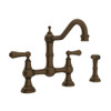 Rohl U.4756L-EB-2 Bridge Kitchen Faucet in English Bronze