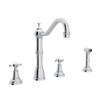Rohl U.4775X-APC-2 Widespread Kitchen Faucet in Polished Chrome