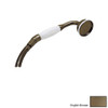 Inclined Hand Shower with Porcelain Handle and 60in Hose in English Bronze