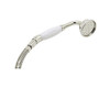 Inclined Hand Shower with Porcelain Handle and 60in Hose in Polished Nickel