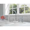Two Handle Kitchen Faucet with Spray in Polished Chrome