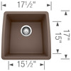 17-In X 17.5-In Single-Basin Granite Undermount Residential Kitchen Sink in Cafe Brown 17-In X 17.5-In Single-Basin Granite Undermount Residential Kitchen Sink in Cafe Brown